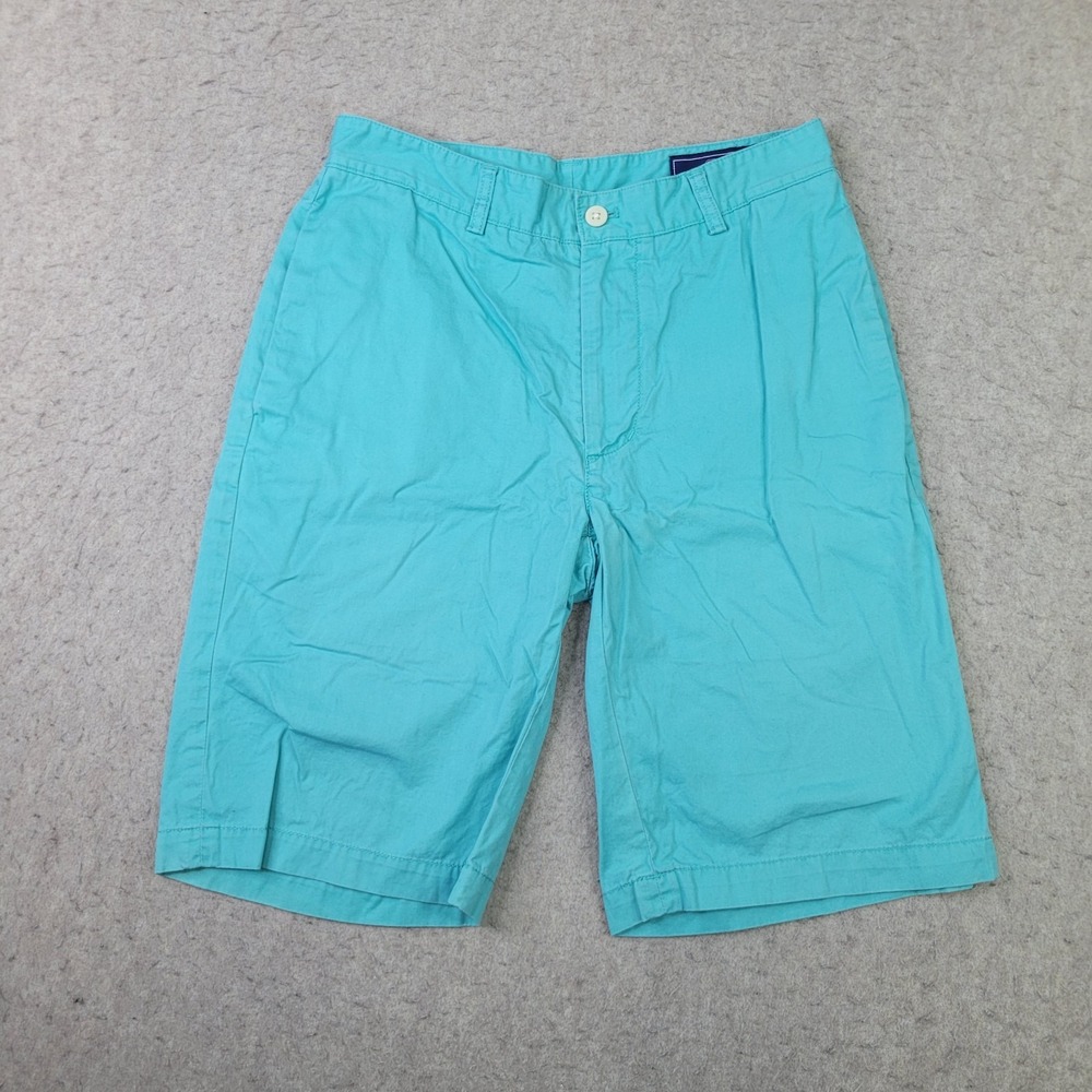 Vineyard Vines Chino Shorts Mens 28‎ Blue Flat Front Cotton Twill 10" Inseam